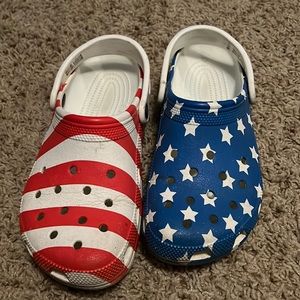 Crocs Classic American Flag Clog Size 9